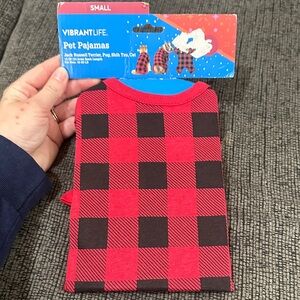 Vibrant Life Red & Black Plaid Pet Pajamas - Small
